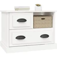 vidaXL Nachtkastje 60x39x45 cm wit