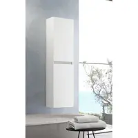 Saniclass Chaci Hoge Kast - 140x35x27cm - 2 deuren - mat wit