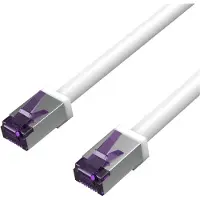 Flexline -Patchkabel cat. 6A S/FTP, kurze Bauform, PIMF, weiß, 5,0m