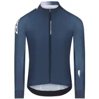 Q36.5 - Gregarius Hybrid Collar Fade L/S Jersey - Fietsshirt L, blauw