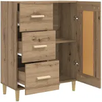 vidaXL Dressoir Artisan-Eikenhout, 69,5 x 34 x 90 cm, houtvezel