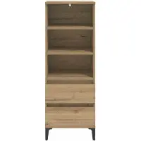 vidaXL Hoge kast Artisan-eikenhout, 40 x 36 x 110 cm, houtvezel