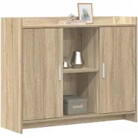 vidaXL Dressoir Sonoma Oak 98,5 x 33 x 80 cm Bewerkt hout