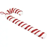 Kaemingk Orn.foam zuurstok l52cm rood/wt