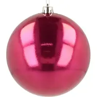 Kaemingk Kerstbal kunststof grote kerstboombal roze Ø14cm