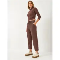 Bianco Gestructureerde Coltrui Crop Co-ord Set