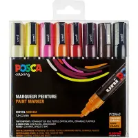 Posca - PC5M - Medium Tip Pen - Warm colors, 8 pc (401670)