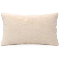 ANRO Sierkussen Crème 50x30 cm - Imitatiebont - Inclusief vulling