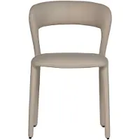 Woood Noble Eetkamerstoel - Leerlook - Beige - 76x51x56