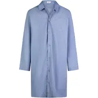 Seidensticker Pyjama lang 'Classic Fil a Fil' blauw