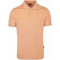 State of Art Oranje poloshirt Regular Fit structuur kraag