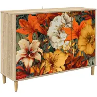 vidaXL Dressoir GENNEP, Sonoma, 102 x 33 x 75 cm, houtvezelplaat