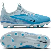 Nike Phantom 6 Low Haaland Academy Gras / Kunstgras Voetbalschoenen (MG) Kids Lichtblauw Blauw Felblauw