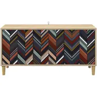 vidaXL Tv-meubel OMMEN 102 x 33 x 50 cm Sonoma Bewerkt hout