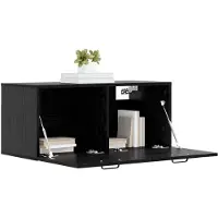 vidaXL Wandkast Zwart eiken 80 x 36,5 x 35 cm