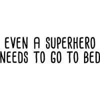 Label2X Muursticker even a superhero needs to go to bed