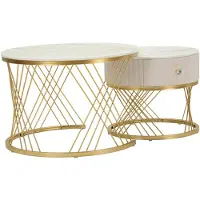 Mauro Ferretti Salontafel Coffee Tables Votix Set 2 Pcs Ø 70×48 cm
