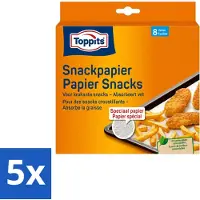 Toppits 5 x – Snackpapiervellen – 8 Zakjes - Voordeelverpakking - 5 stuks