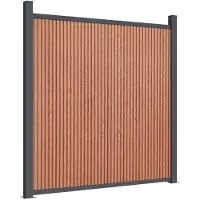 vidaXL Schuttingpaneel 526x186 cm HKC bruin