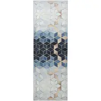 vidaXL Tapijt Runner LESAKA zilver 100 x 400 cm Diamantvelvet