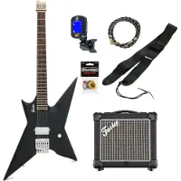 Fazley Ninja Star Stealth Black elektrische gitaar starterset