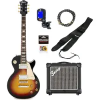 Fazley Vintage Series Lestoria Bourbon Burst elektrische gitaar starterset