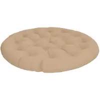 vidaXL Papasan Stoel Kussen VIANEN 100% Polyester Zand Ø 120 x 12 cm