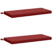 vidaXL Bankkussens SOEST 2 st 100% Polyester Wijnrood 60 x 40 x 5 cm