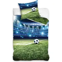 Carbotex Kinderbeddengoed Katoen 140x200 Voetbalveld Doelpunt