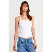Dilvin Slim Fit Geribbelde Brei Top