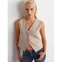 Dilvin Crop Knop Vest