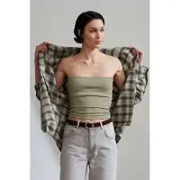 Dilvin Strapless Bodycon Bandeau Blouse