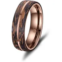 MARRYA Ring 'Ehering CB-02 Carbon-Bronze' bruin gemêleerd