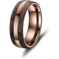 MARRYA Ring 'Ehering CB-03 Carbon-Bronze' bruin gemêleerd