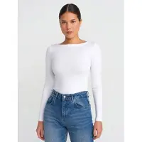 Dilvin Dames Slim-fit Bootnek Langsleeve Blouse