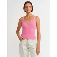 Dilvin Mouwloze Slim-fit Jersey Blouse