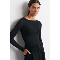 Dilvin Slim Fit Boothals Lange Mouw Tricot Blouse