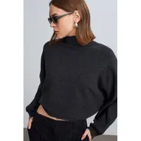 Dilvin Dames Oversized Cropped Coltrui