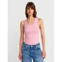 Dilvin Geribde Mouwloze Camisole Blouse