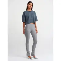 Dilvin High-waisted Flared Leggings met Split