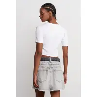 Dilvin Dames Midi Taille Mini Denim Rok
