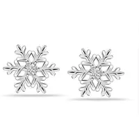 Bibei Dames Sneeuwvlok Oorbellen in 925 Sterling Zilver BIPE035