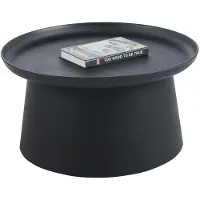 FurniTex L17-FX - Salontafel - Rond - Zwart - Ø 70 cm