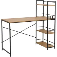 FurniTex B20-FX - Bureau - Natuurlijk eiken - Ingebouwde kast