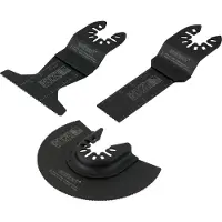 Wolfcraft - 3 delige multitool accessoireset voor sloopwerk - BiM zaagbladen - Voor hout, metaal en kunststof - 4276000