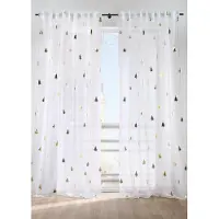 Bonprix Gordijn met glanzende print, ook verkrijgbaar in extra lang (1 stuk) maat h/b: 275/140 cm