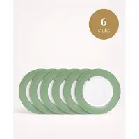 Pip studio - Lily & Lotus - Borden - Uni Light Green - 26,5 cm - Set van 6