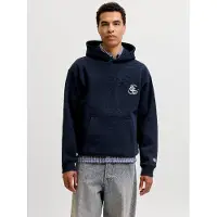 Jack & jones Achterkant Bedrukt Hoodie XS Blauw