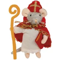 Bambolino toys Sam & Julia Het Muizenhuis Pluche knuffel Sint - Speelgoed kinderen - 12 cm - Voor meisjes en jongens - Vanaf 1 jaar -