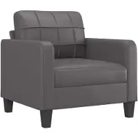 vidaXL Fauteuil 60 cm kunstleer grijs